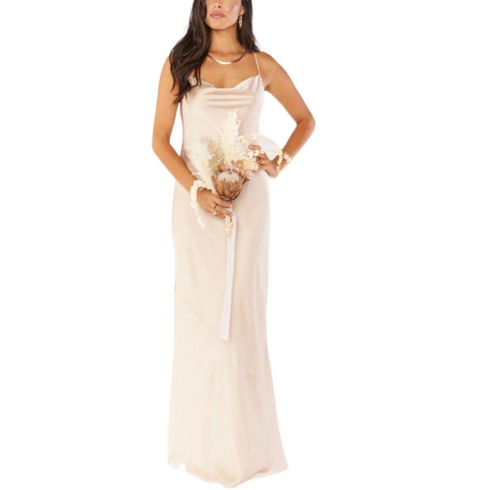 Tuscany Maxi Slip Dress - Champagne Luxe Satin🩷